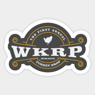 WKRP Turkey Drop Sticker